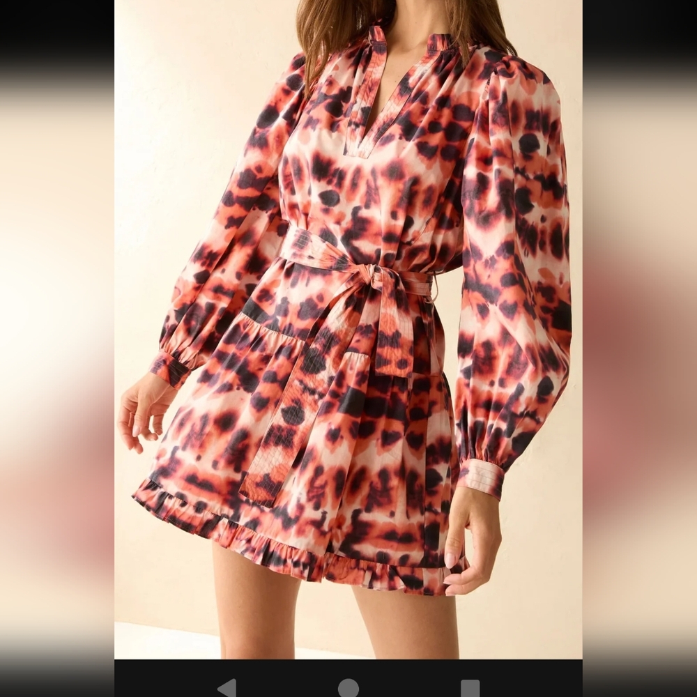 Marie Oliver Nella Tie Waist Mini Dress